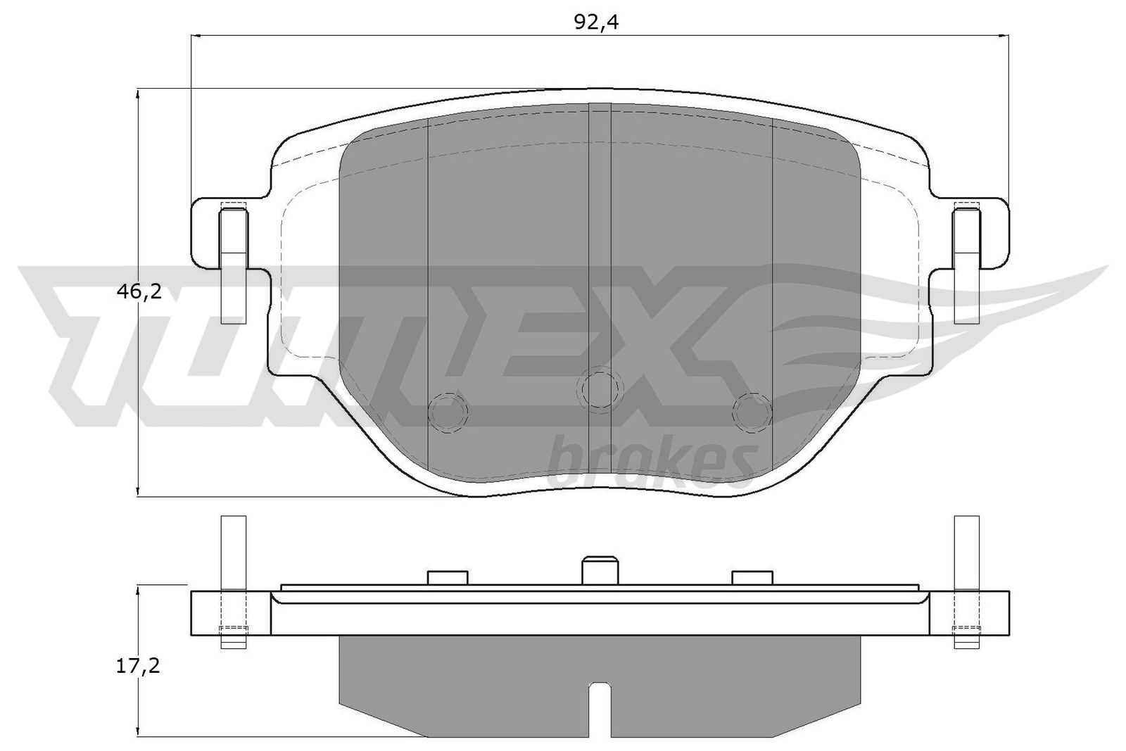 Sada brzdových platničiek kotúčovej brzdy TOMEX Brakes